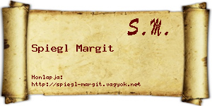 Spiegl Margit névjegykártya