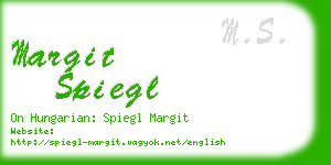 margit spiegl business card